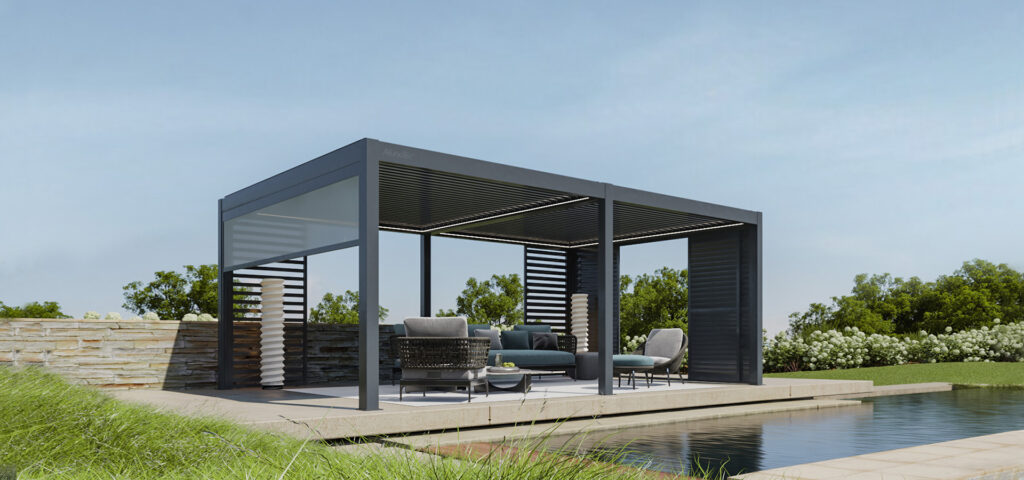 louvered pergola
